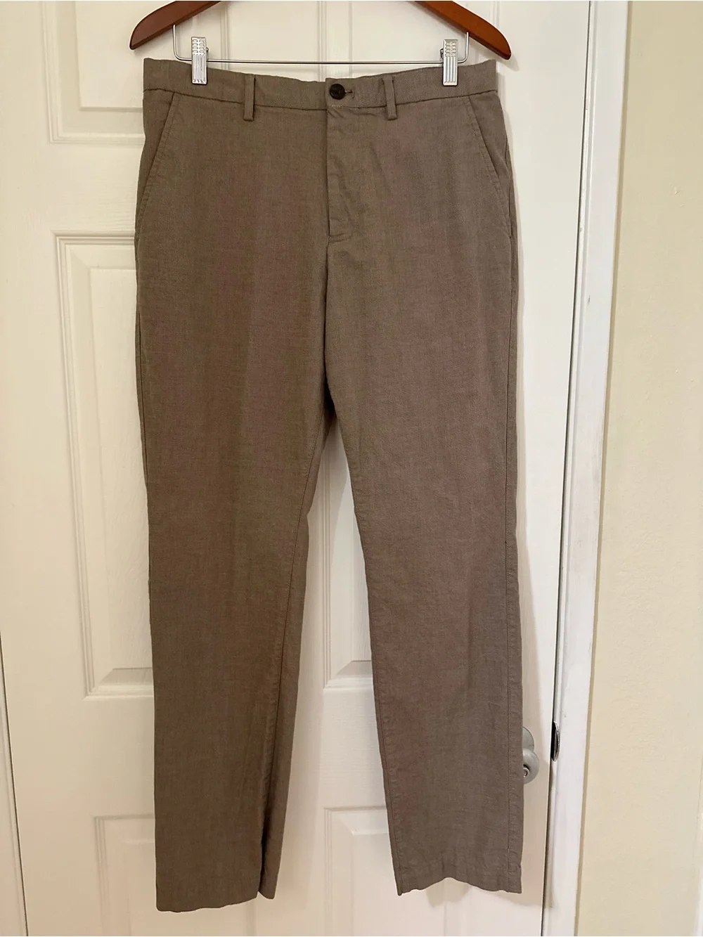 Banana Republic Kentfield Vintage Straight Pants NWOT 33x32 Brown $70 MSRP